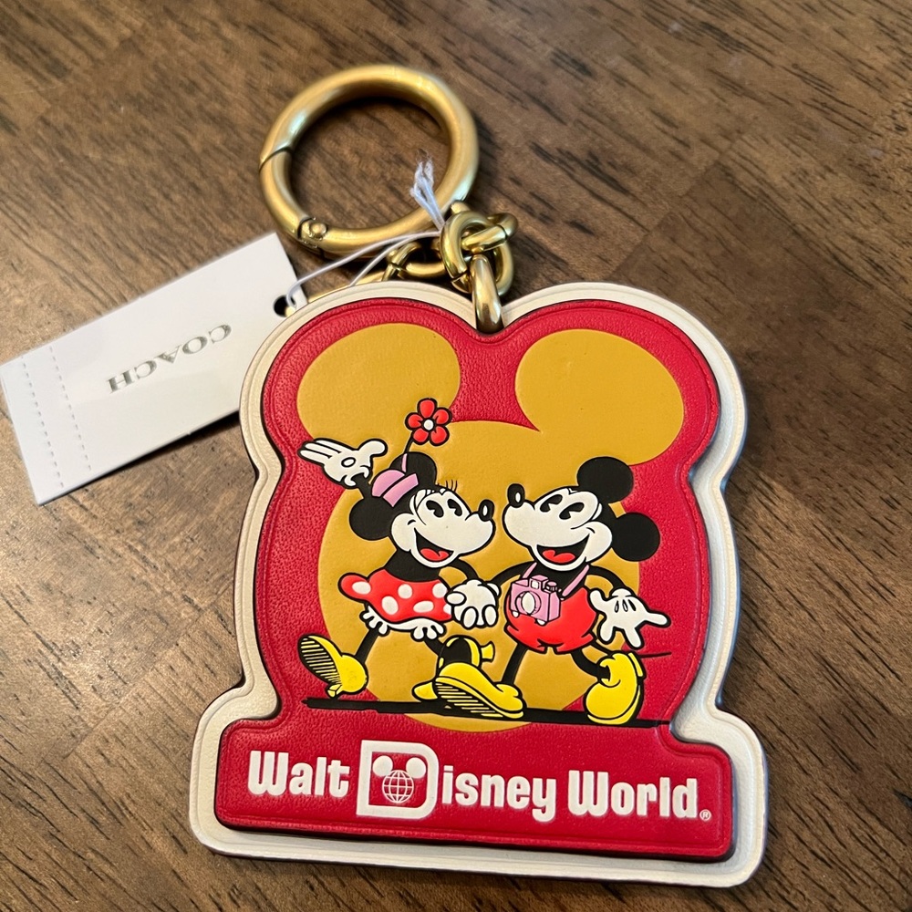NWT Disney X Coach Touring Mickey Keychain